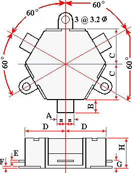 Dimensional drawing for hexalators